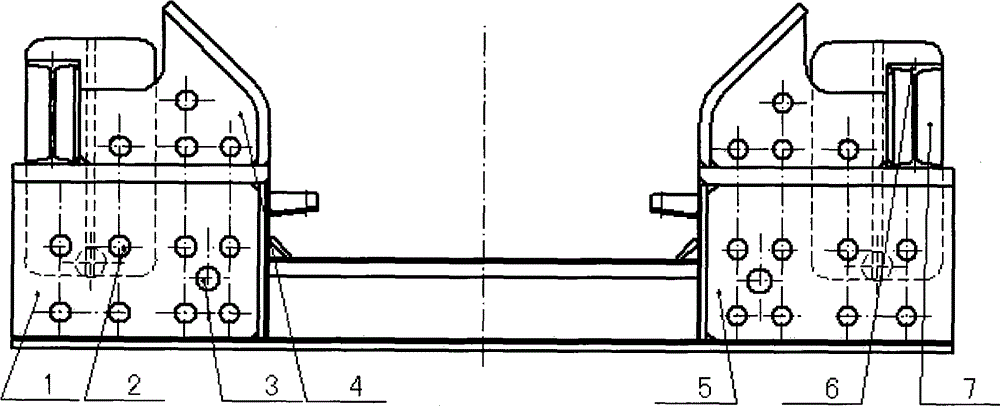 Reversed loader lap joint middle trough with guide mechanisms