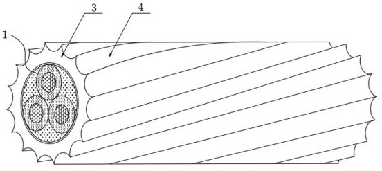 Gear type anti-twisting soft charging wire for new energy automobile