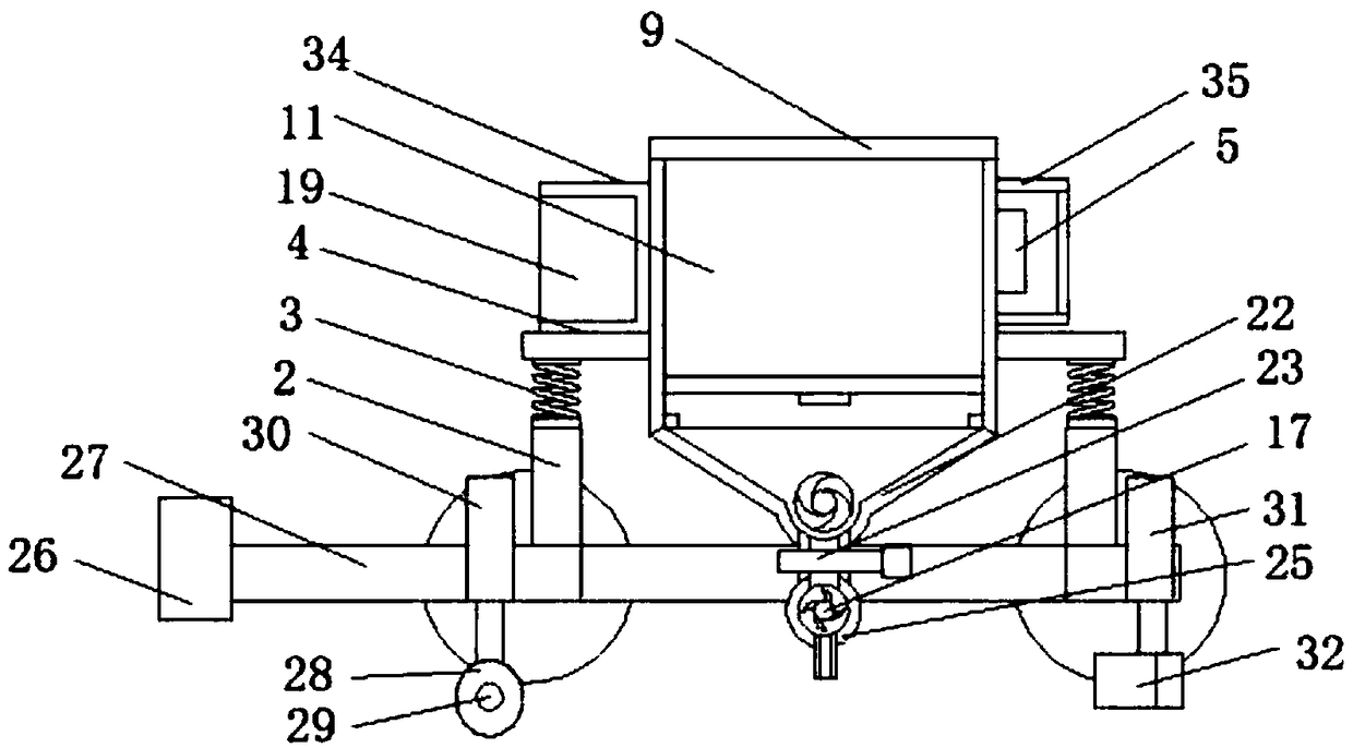 Automatic seeding device for agricultural tillage