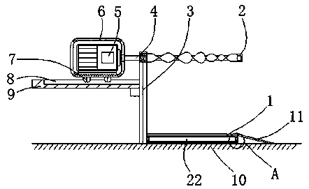 Parking space with automatic alarm positioning used for electric vehicle