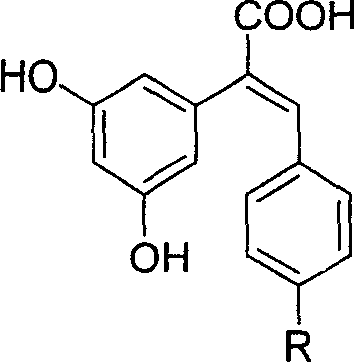 Carboxyl substituted resveratrol analog compound and its preparation method