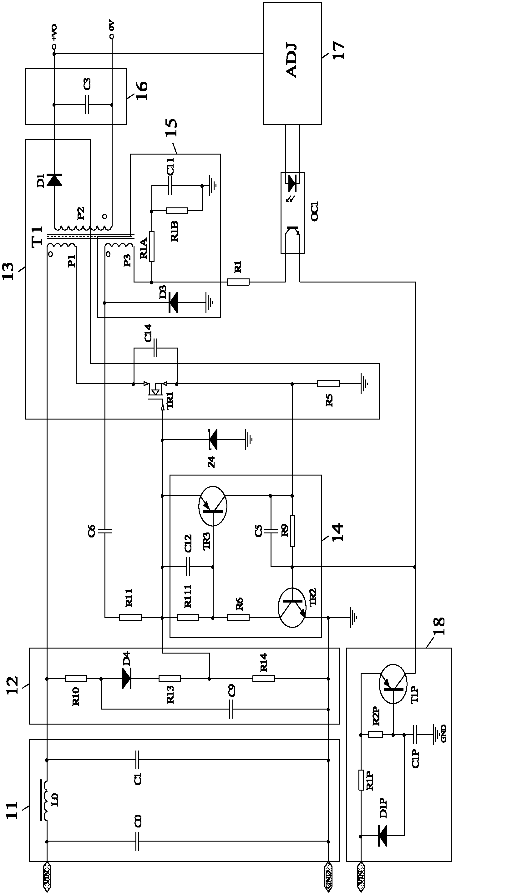 Power supply converter with controllable current peak inhibition protection