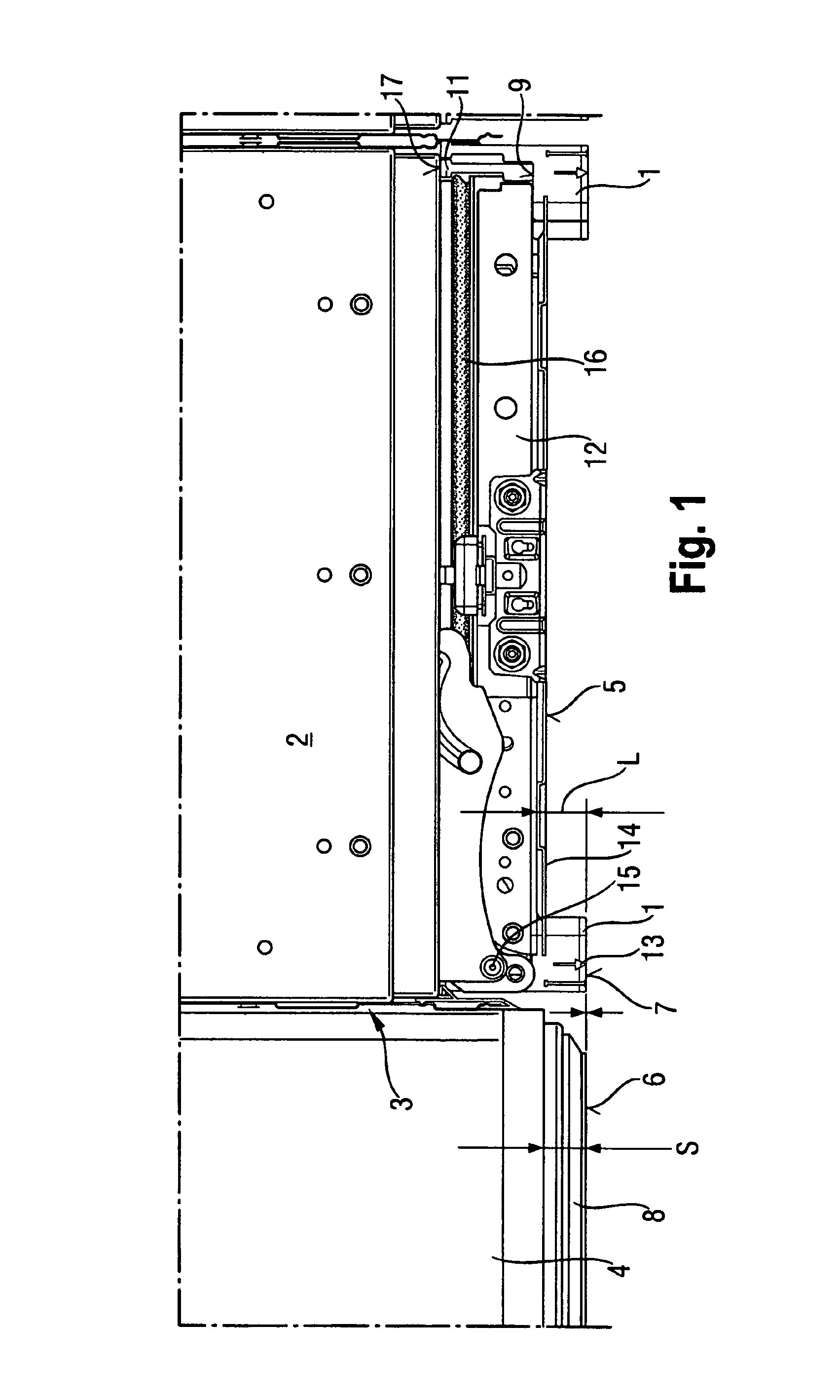 Method for installing a built-in device on a unit niche and adjusting tool