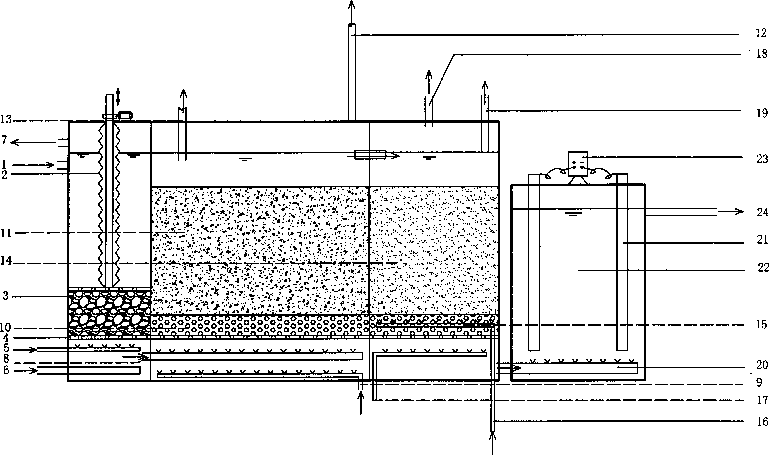 Processing plant for regenerating and using sewage