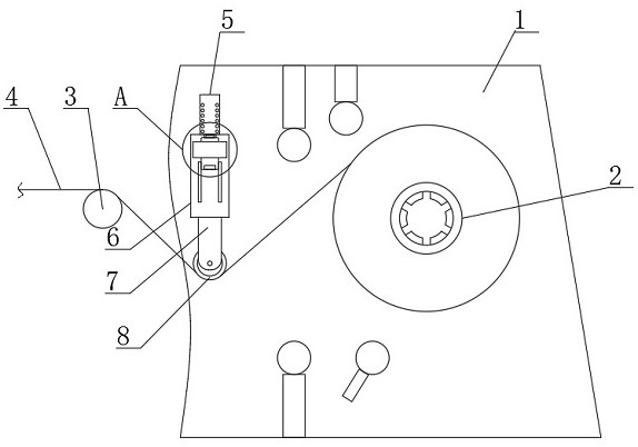 Roll changing and rolling buffer device of middle-high voltage corrosion foil production line