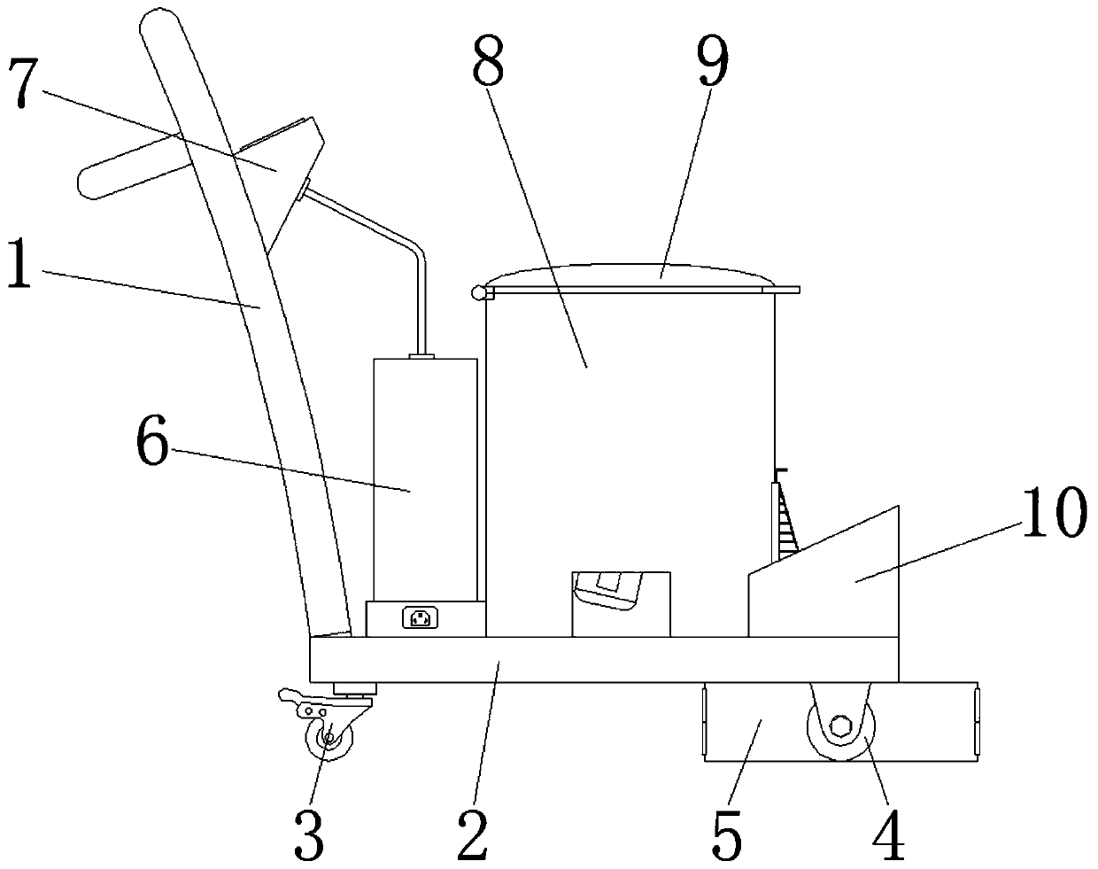 Convenient-jointing size-adjusting road surface crack sealing machine