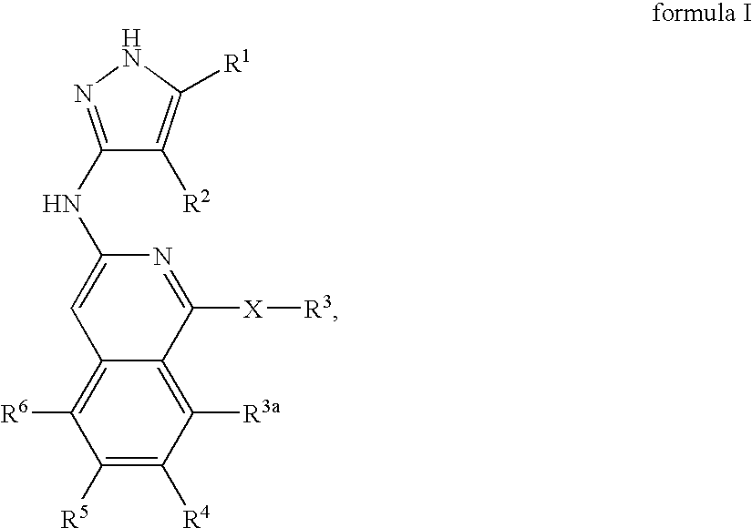 Isoquinoline aminopyrazole derivatives