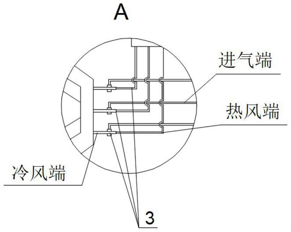 Condensing type boiler flue gas white smoke eliminating device