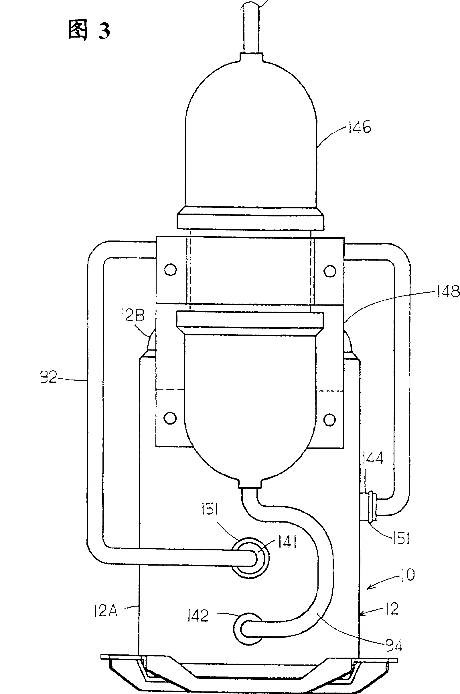 Defrosting device of refrigerant loop and rotary compressor for refrigerant loop