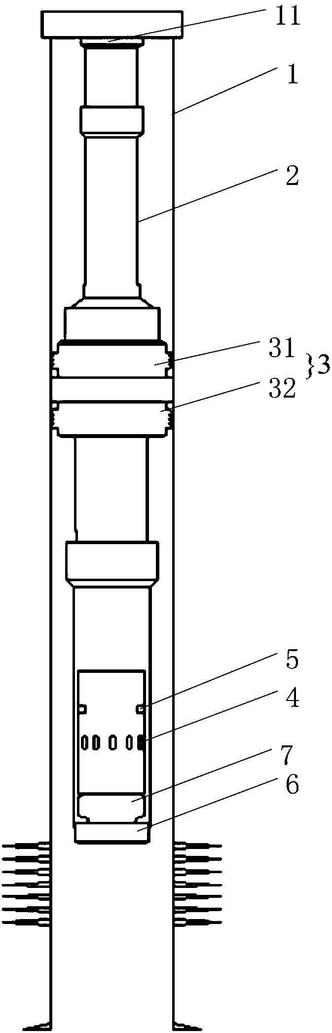 Fracturing and sand prevention pipe column and fracturing and sand prevention method