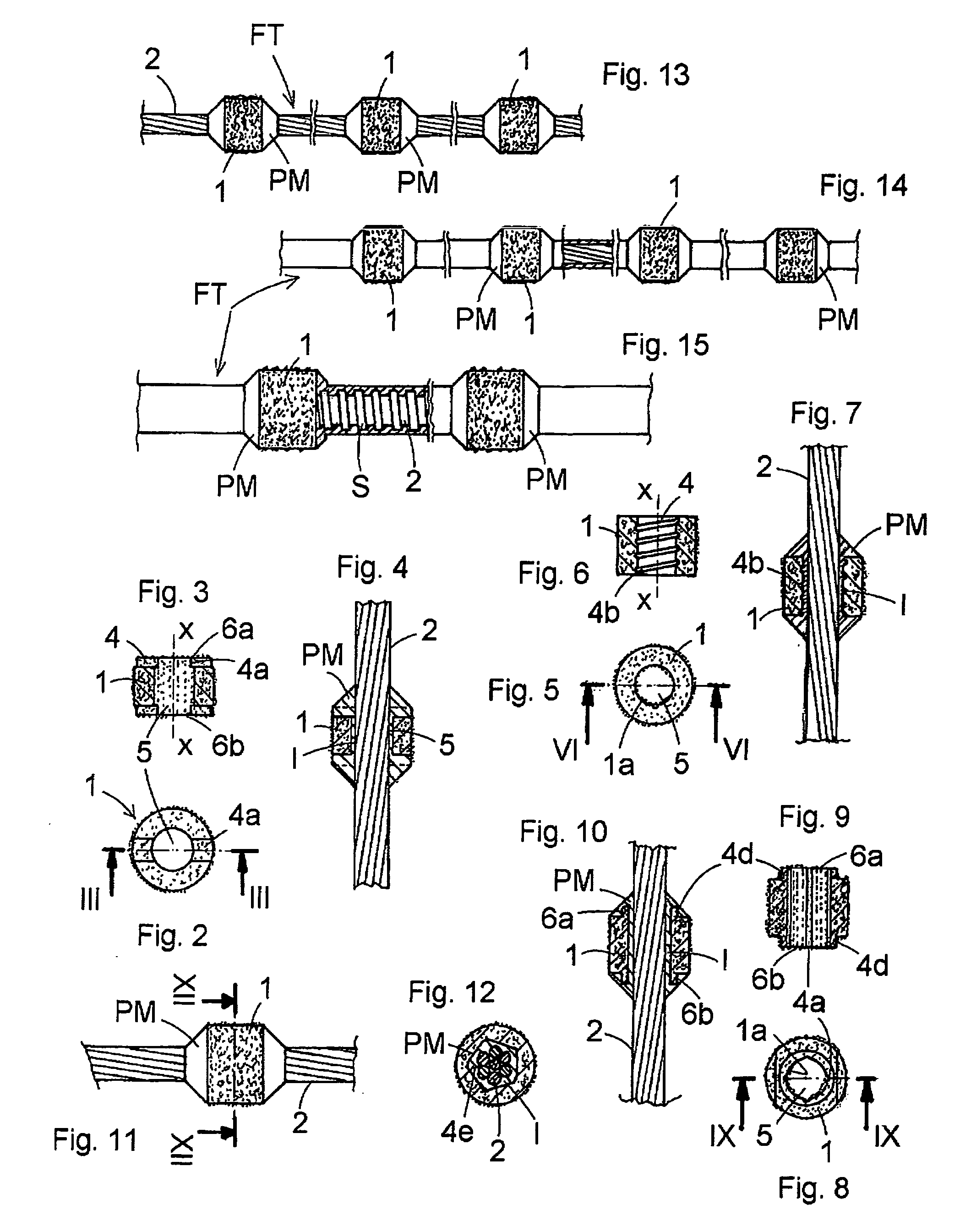 Process for making an annular abrasion bead element for a cutting wire for cutting relatively hard materials