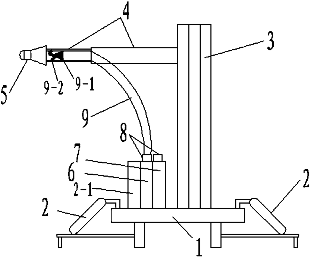 Electric transmission line insulator paint spraying equipment and application method thereof