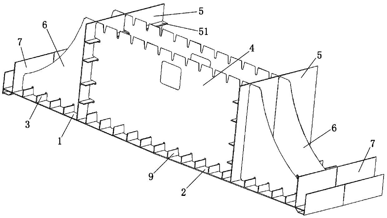Space curved surface special-shaped steel box girder bridge section and precise welding processing forming method thereof