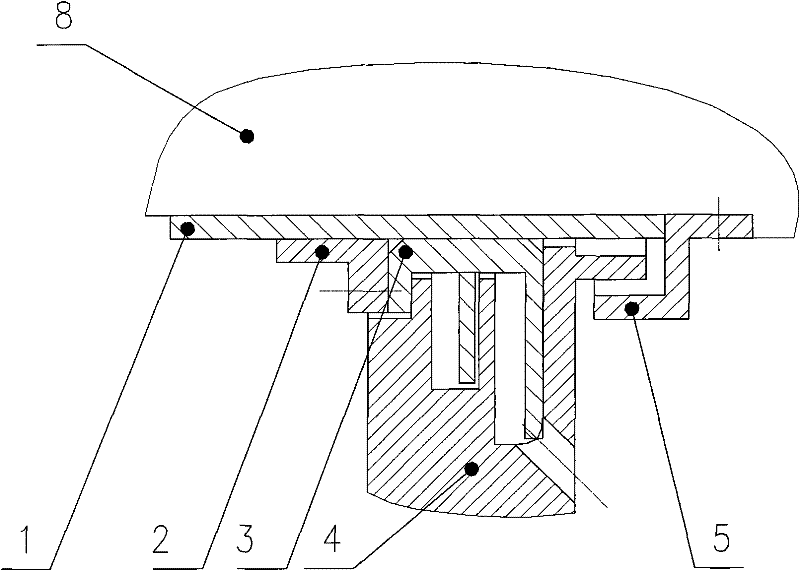 Axial and radial combined sealing device and assembling method thereof