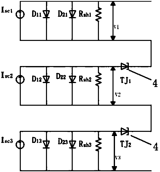 Prediction method for temperature characteristics of concentrating photovoltaic module introducing tunnel junction mechanism