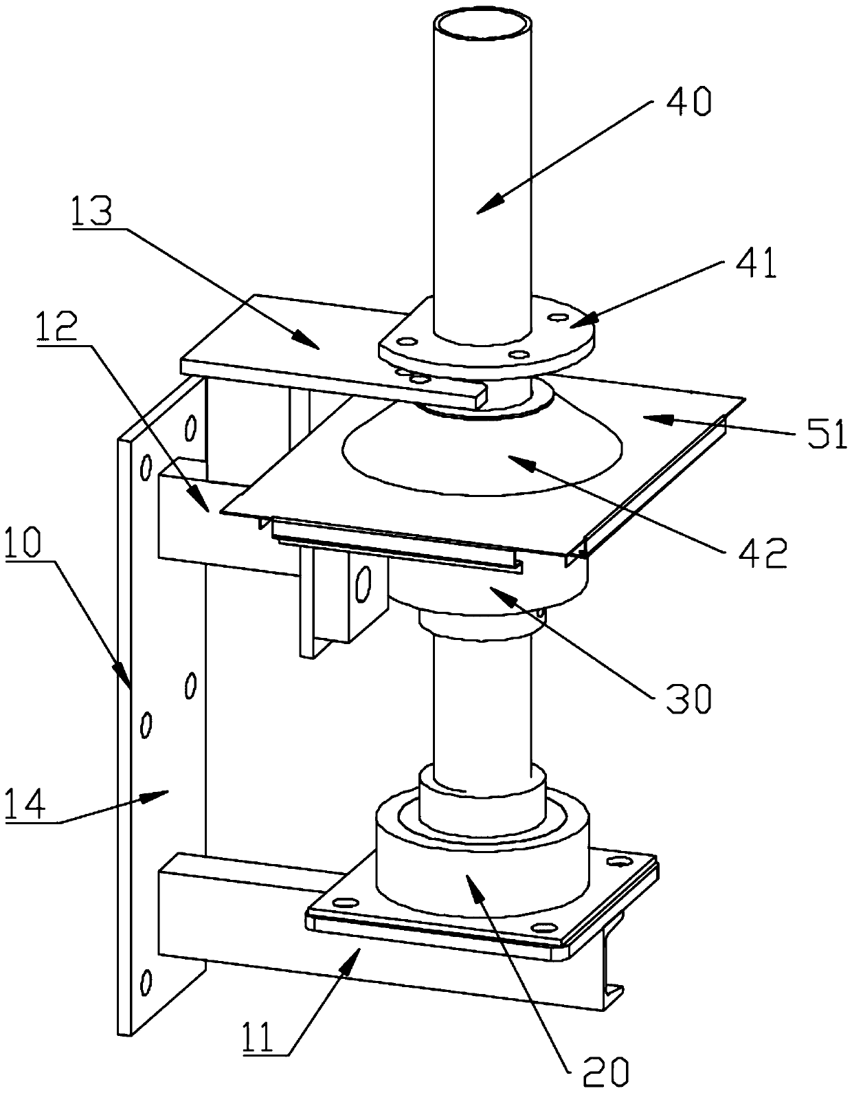 Waterproof rotating structure for full-automatic rotating roof antenna holding pole