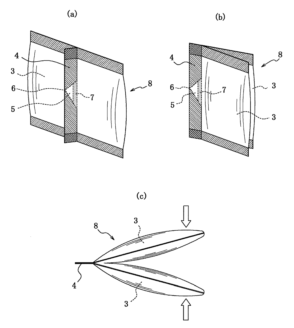 Butt seamed package bag and method for using same