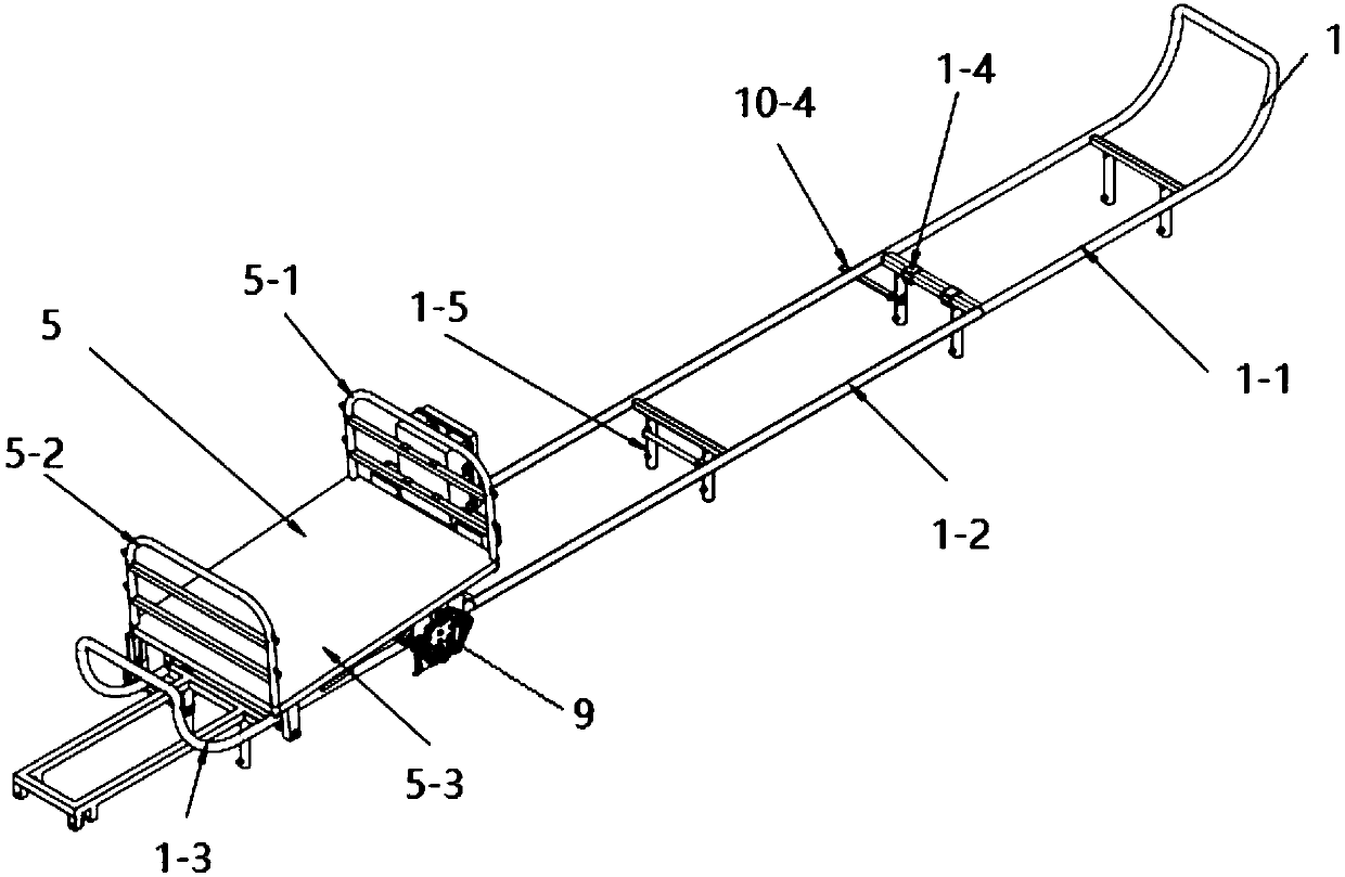 Self-propelled electric double-rail conveyer in hilly and mountainous areas