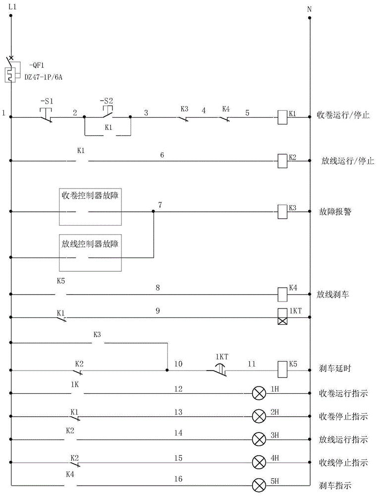 A cable take-up and release device