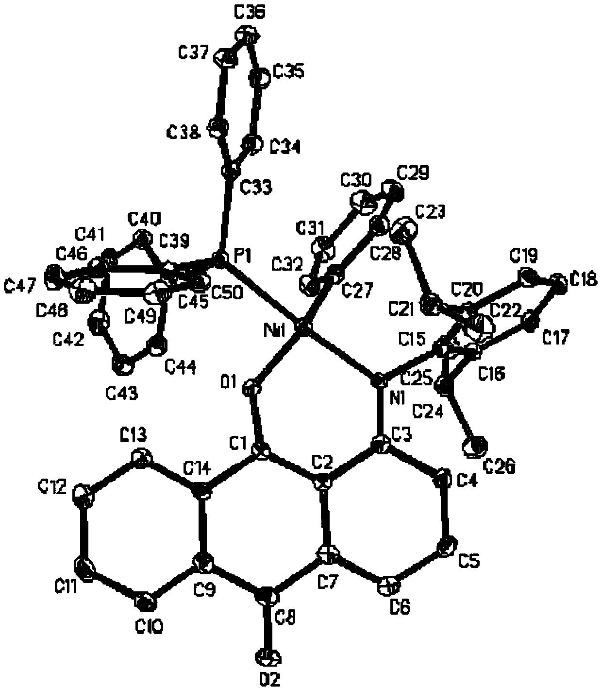 Anilinoanthraquinone post-transition metal complexes and their preparation methods and applications