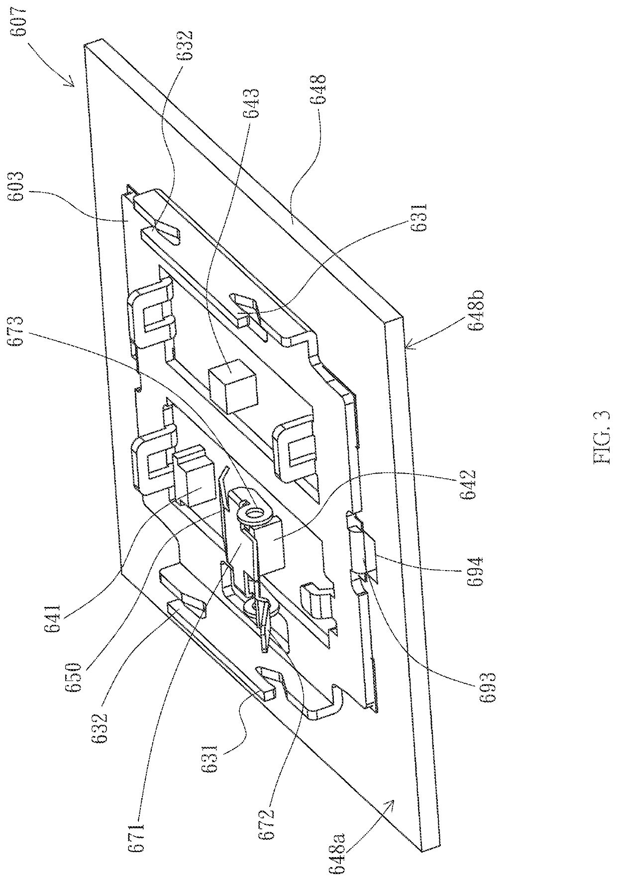 Keyswitch assembly and support mechanism thereof