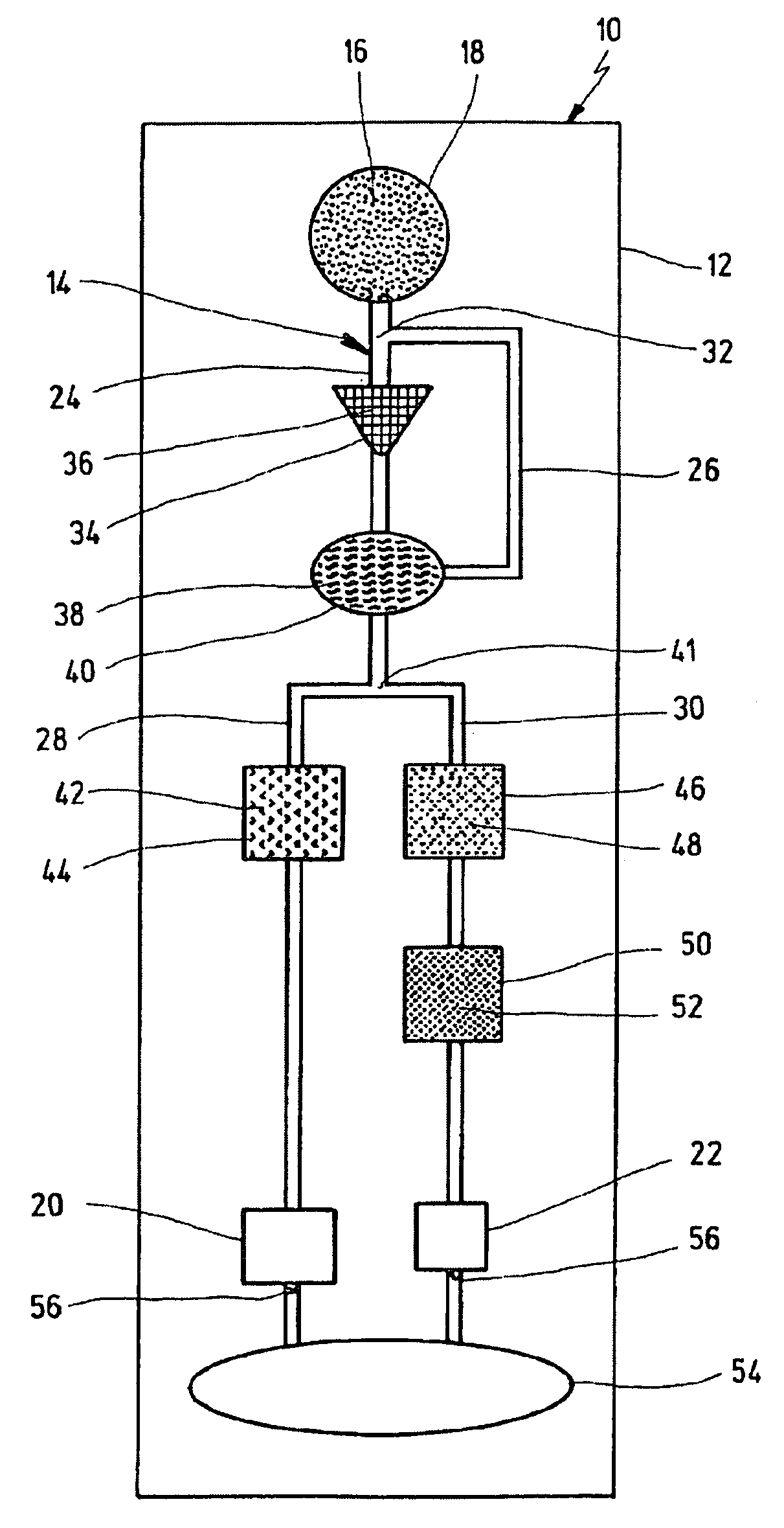 Analytical test element and method for blood analyses