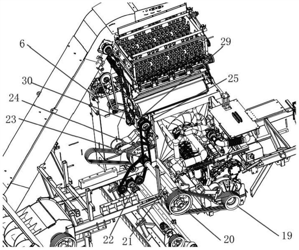 Transmission system of corn husker