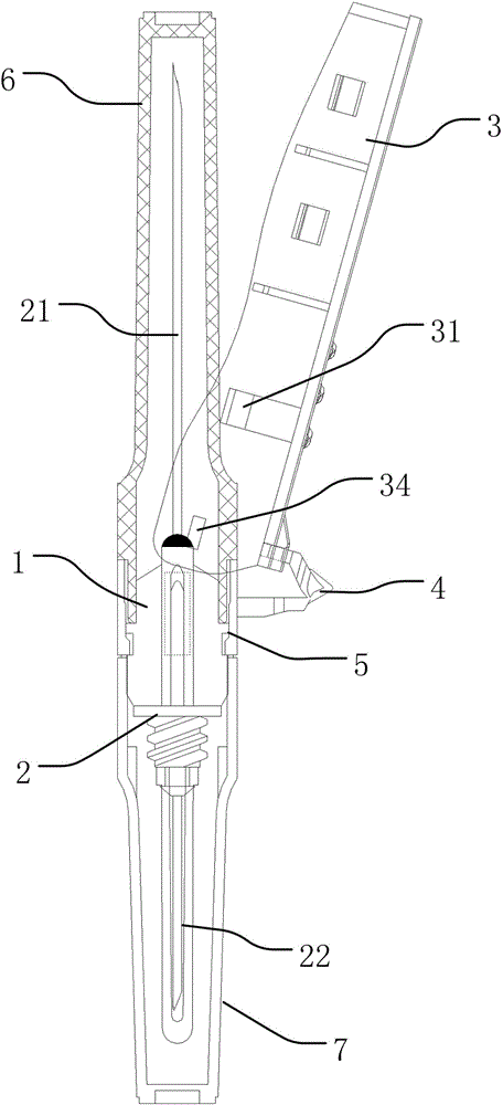 Safe blood taking needle