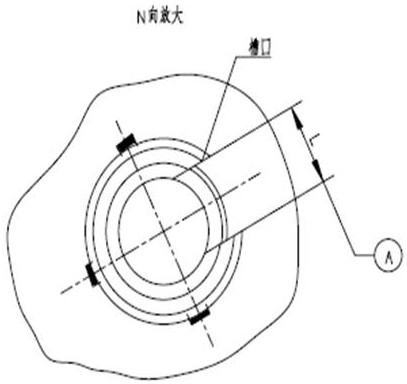 An assembly and positioning structure of the main combustion hole liner on the flame tube