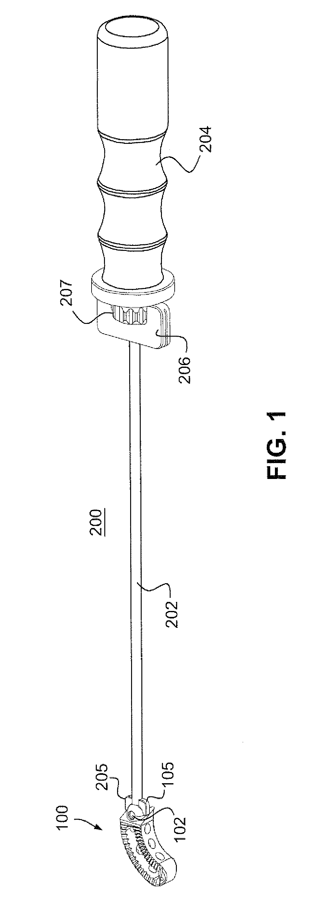 Steerable spine implant insertion device and method
