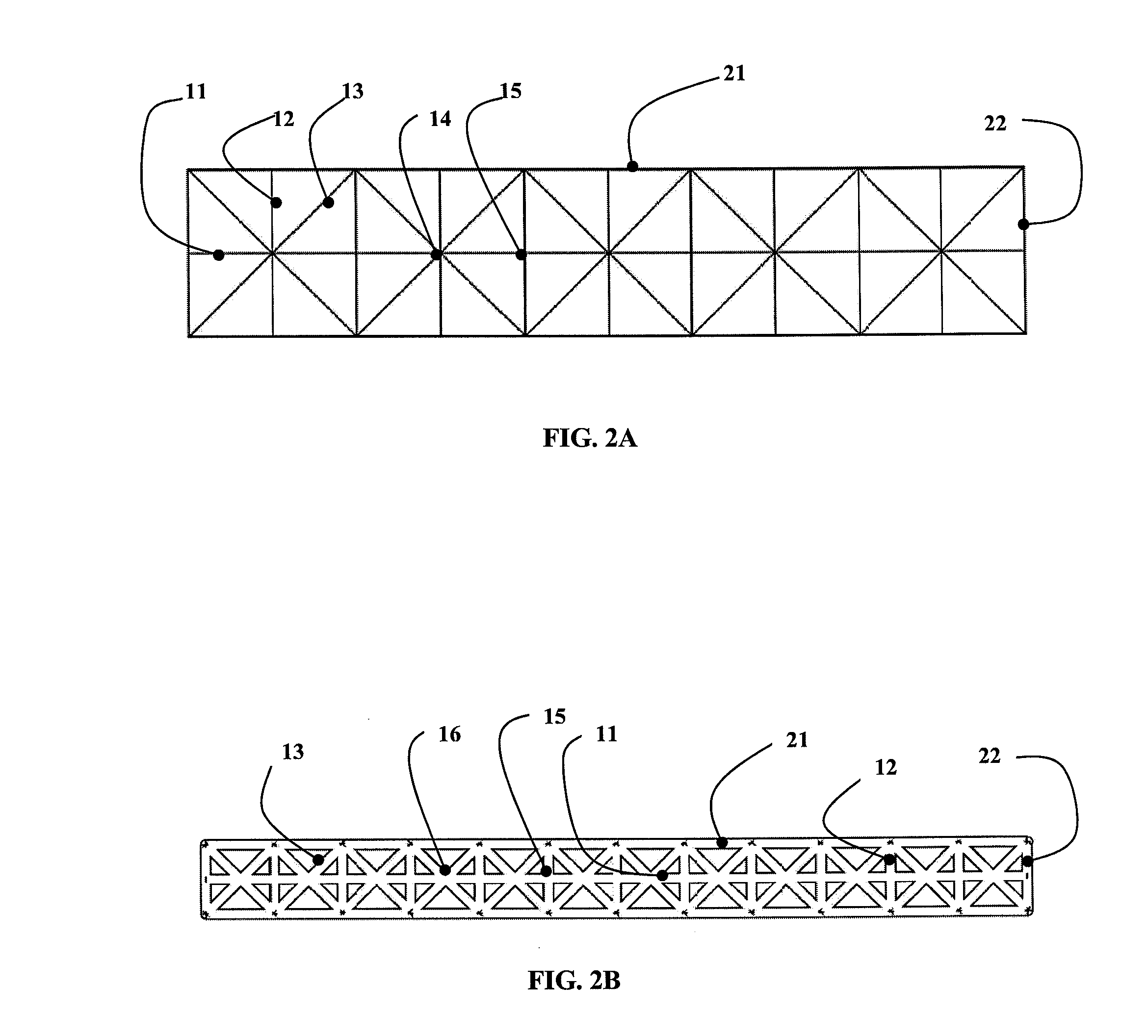 Composite open/spaced matrix composite support structures and methods of making and using thereof
