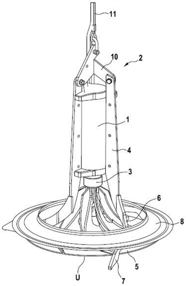 Submersible agitator device for circulating drinking water