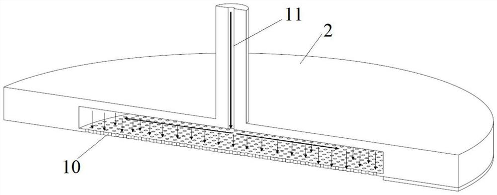 A capacitively coupled plasma discharge device