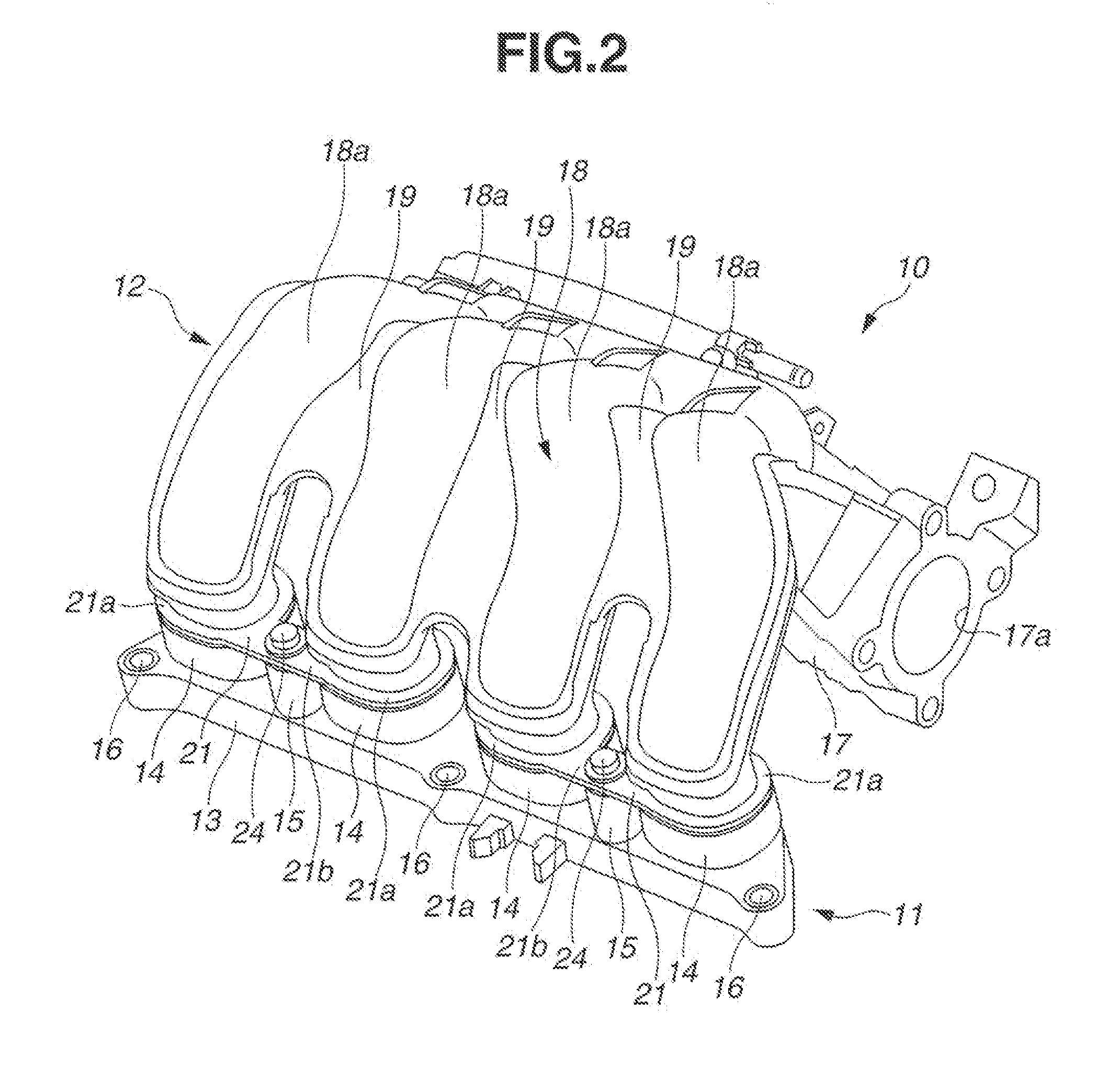 Intake manifold for internal combustion engine