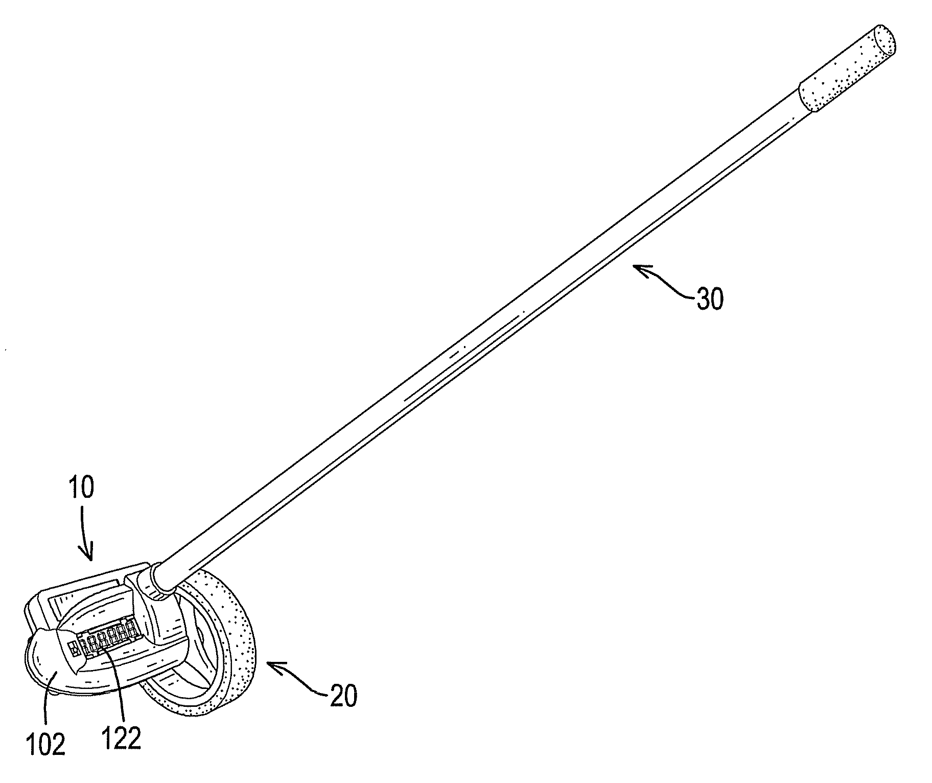 Electronic measuring wheel