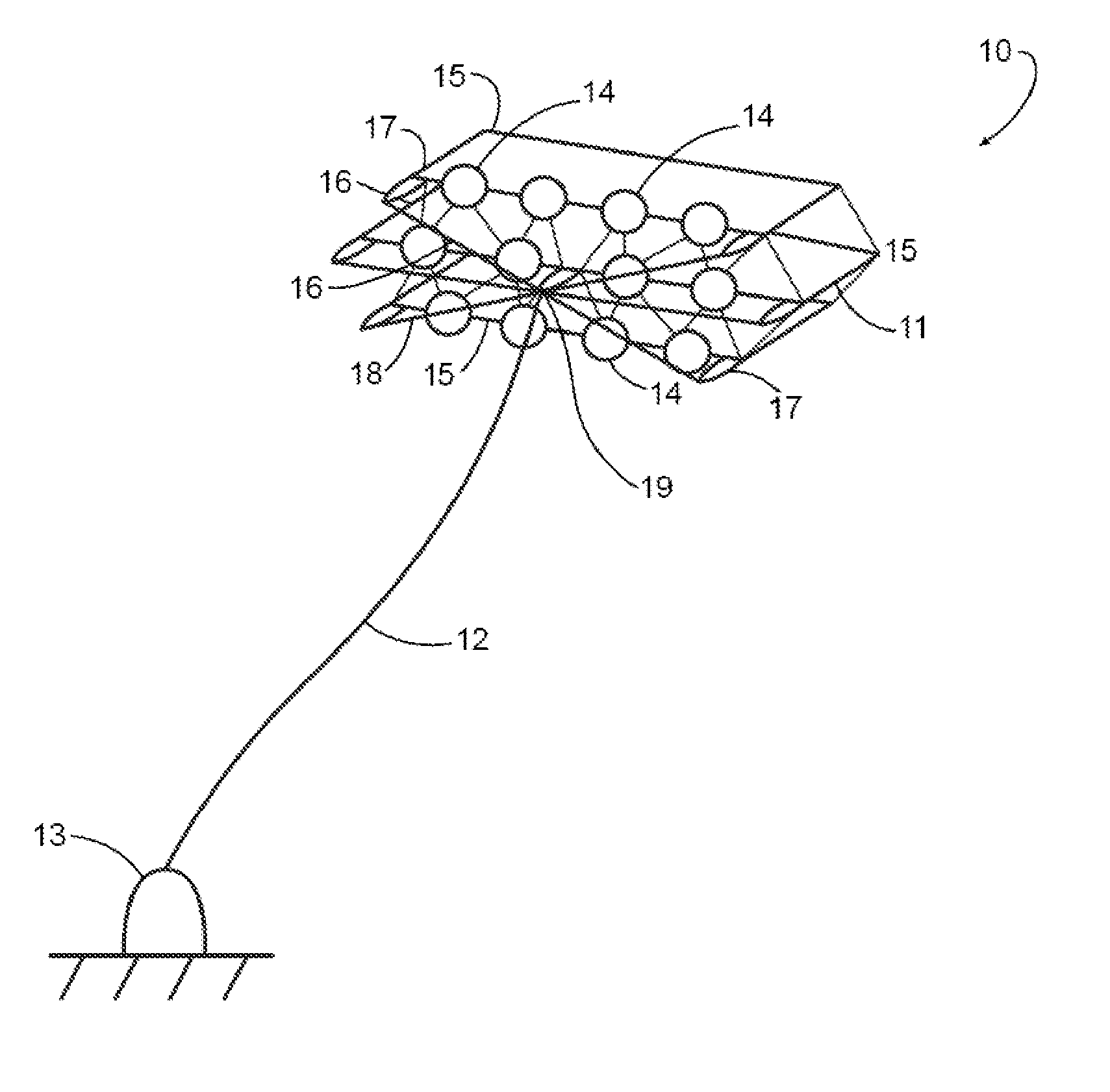 Tethered Airborne Power Generation System With Vertical Take-Off and Landing Capability