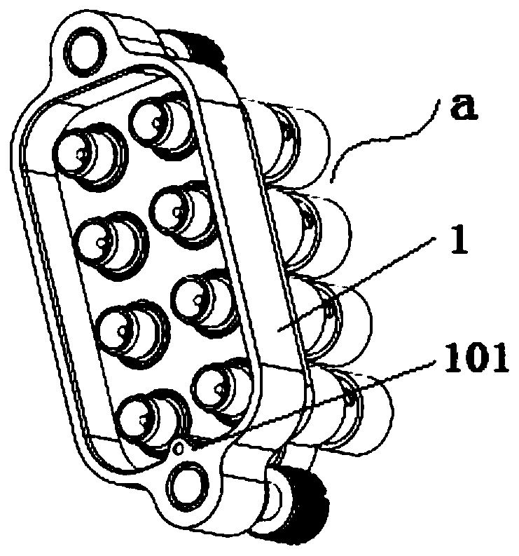 High-frequency integrated anti-misplug electric connector