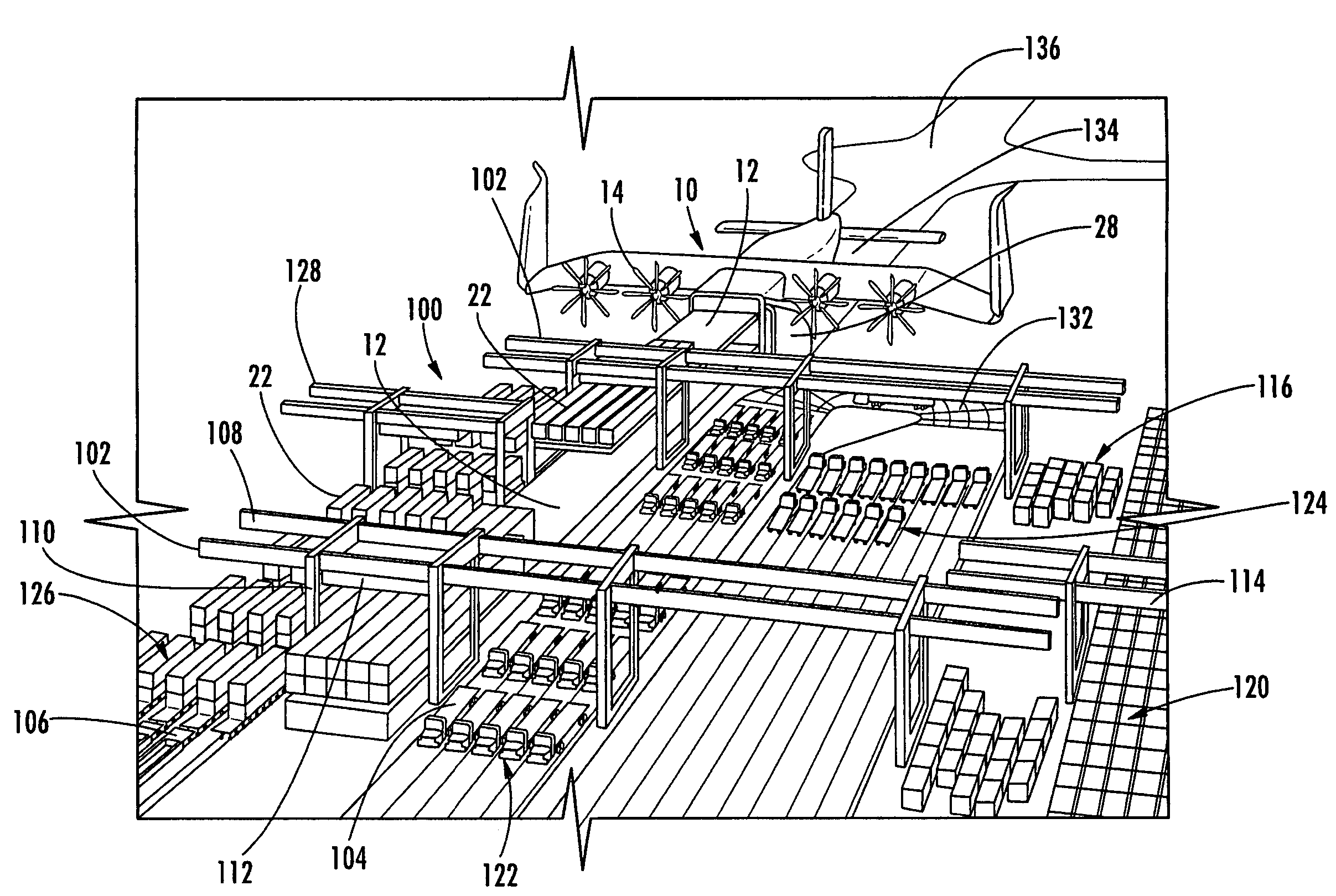 Cargo container handling system and associated method