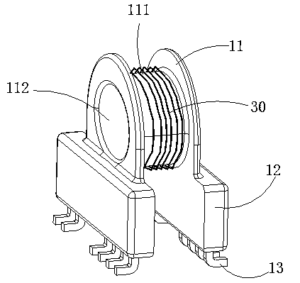 Communication transformer and winding method of winding set thereof