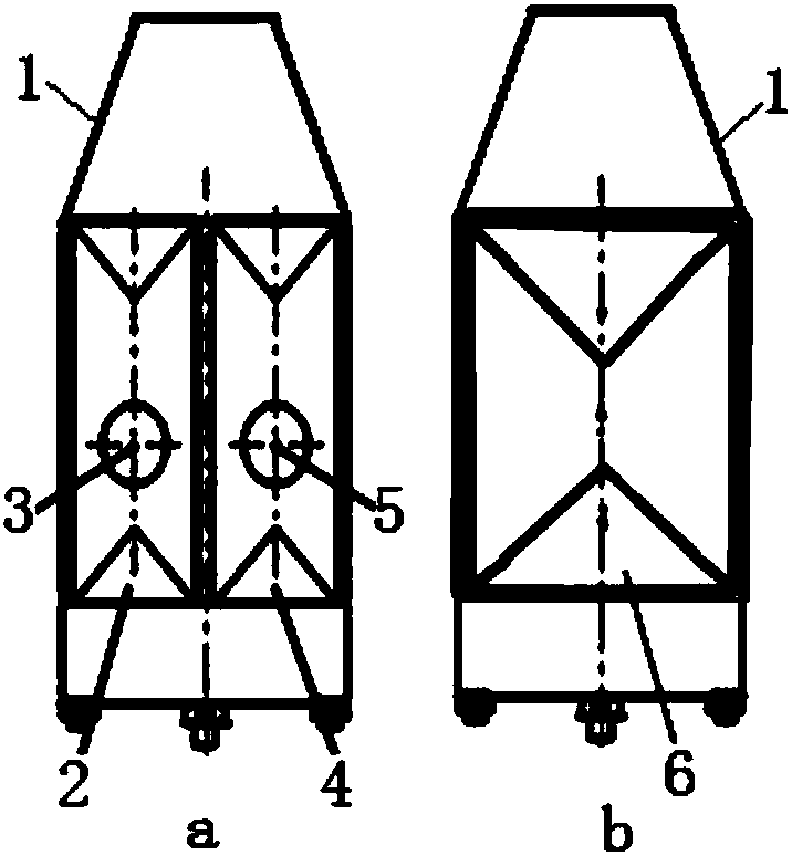 Water-cooled condenser water chamber arrangement method and structure