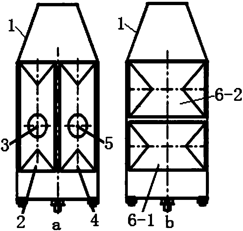 Water-cooled condenser water chamber arrangement method and structure