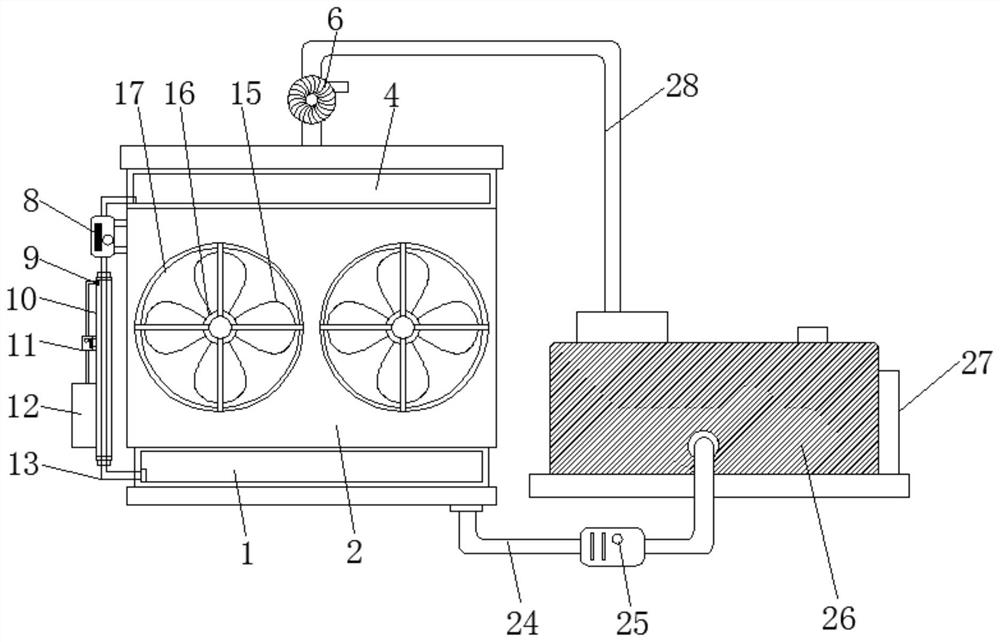 A cooling device for automobile engine with multi-channel flow of coolant
