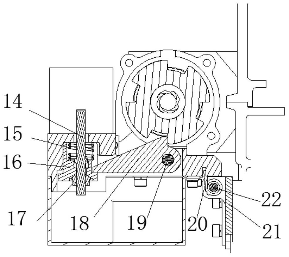 A flywheel mechanism for belt connection unlocking device