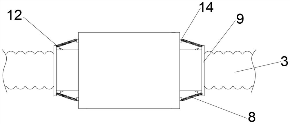 Auxiliary device for connecting pipeline and inspection well