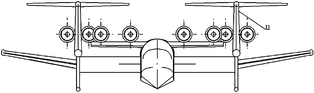 Ground effect aircraft with two ultra-large T-shaped tail wings