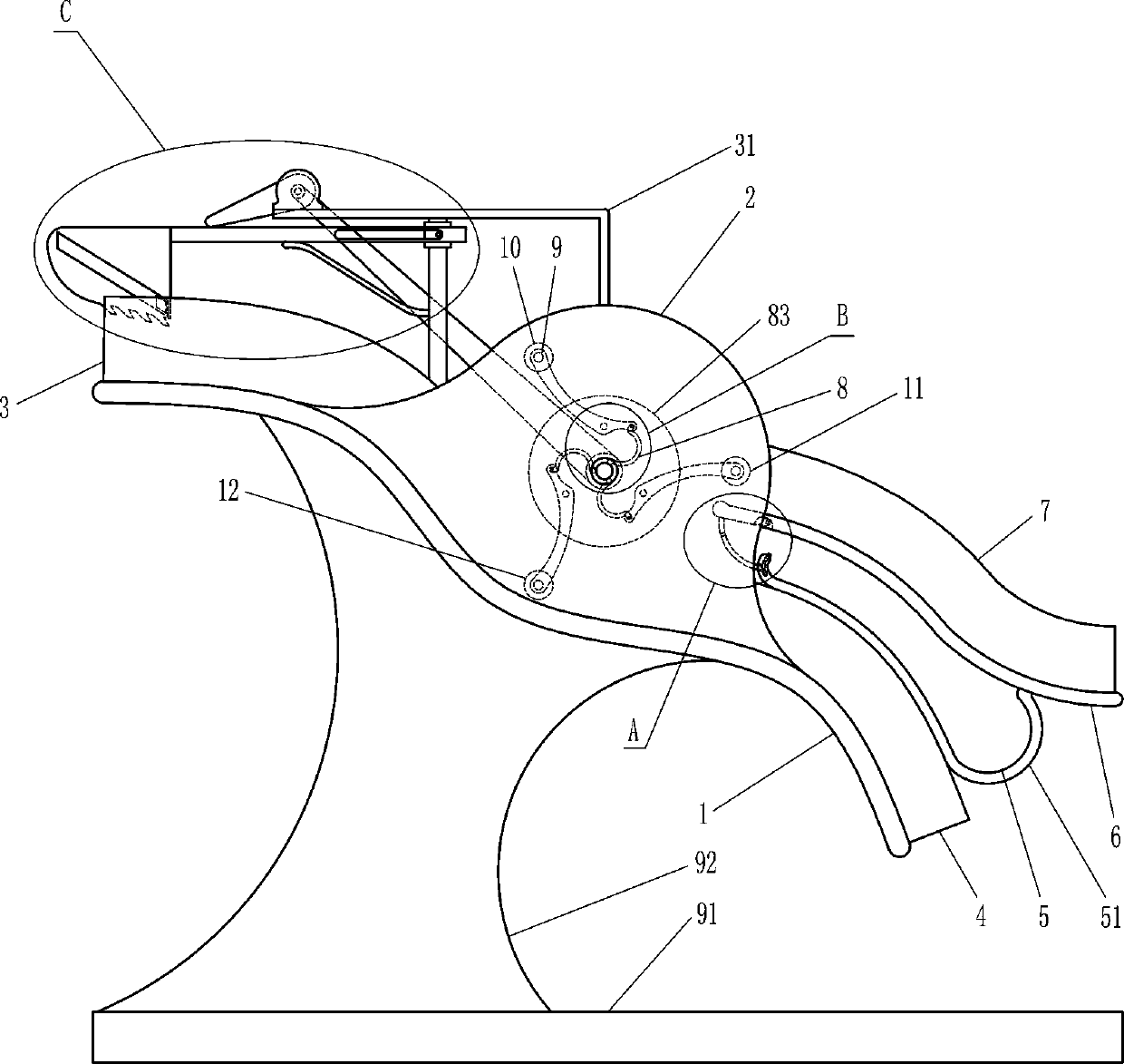 Anti-blocking ore raw material sorting device