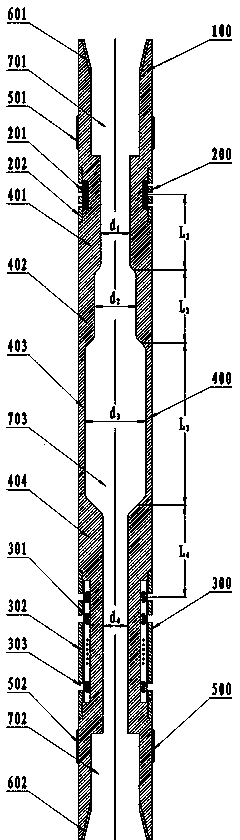 Acoustic logging-while-drilling device of variable-diameter sound insulation structure