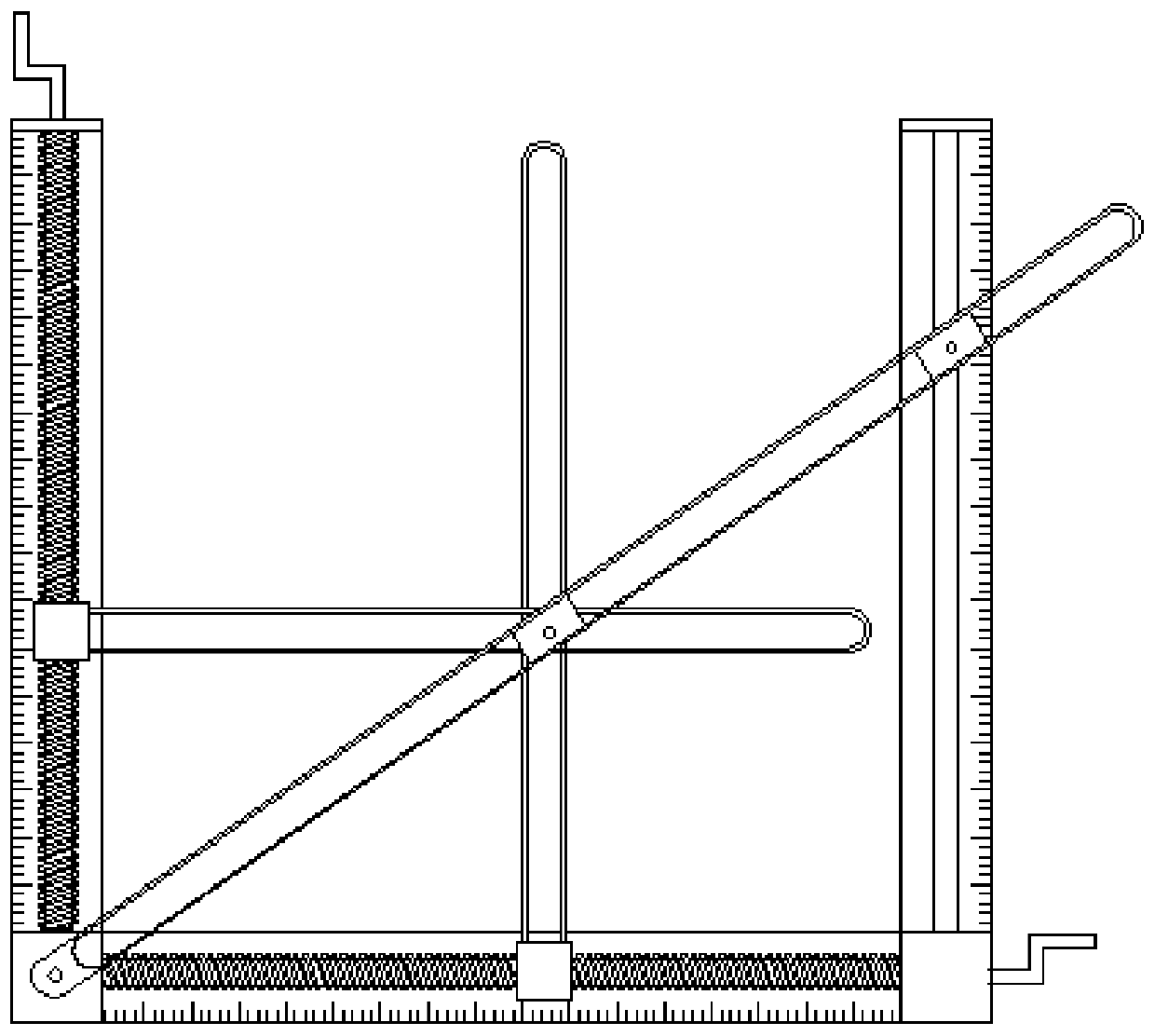 Auxiliary cutting measurement device for adjusting size of floor tile