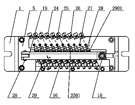 Fixture structure for slotting batches of plungers
