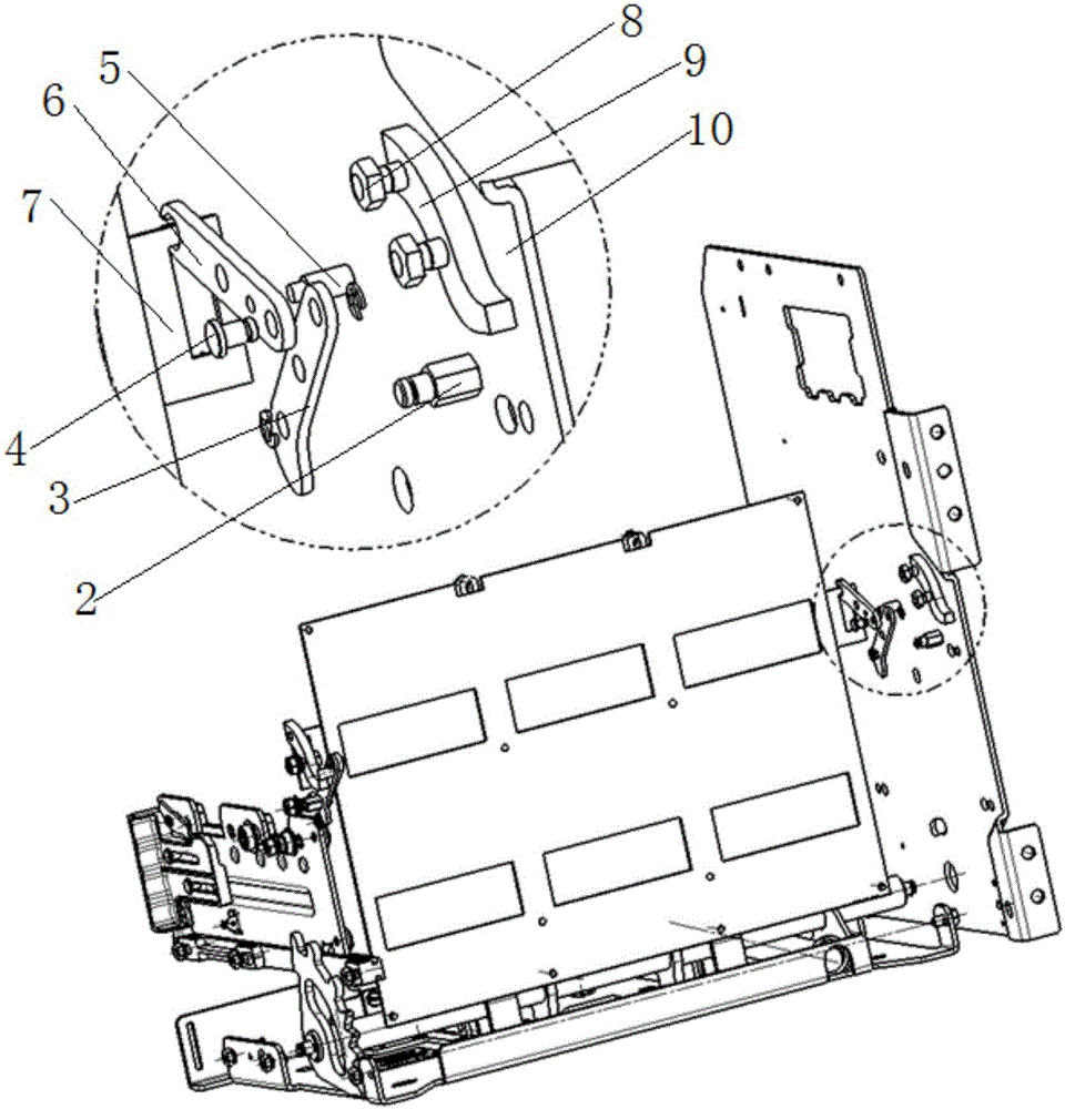 Movement mechanism of separation plate in drawer seat of drawer type circuit breaker